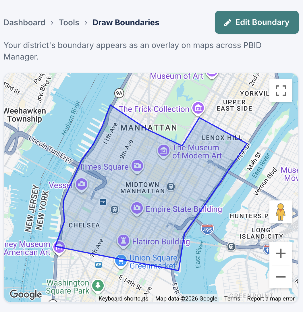 Retail Incident Manager Mobile Property Boundaries